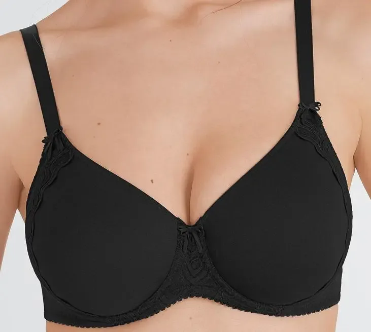 Felina Spacer BH met beugel: Lovely Lotus, Zwart, Europese Maten ( FEL.681 )