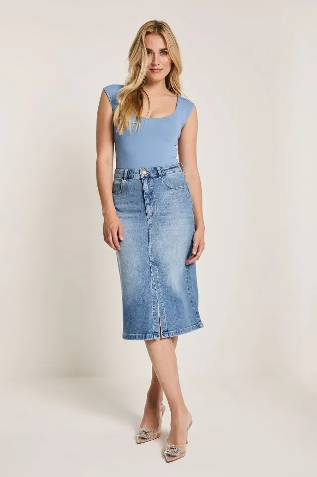 Para Mi Dames jeans rok: July, Cosmic Blue, Daily Denims  ( PARA.339 )