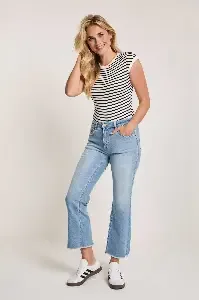 Para Mi Dames jeans broek: Mila ( Mini Flare ), Cosic Blue, Daily denims ( PARA.341 )
