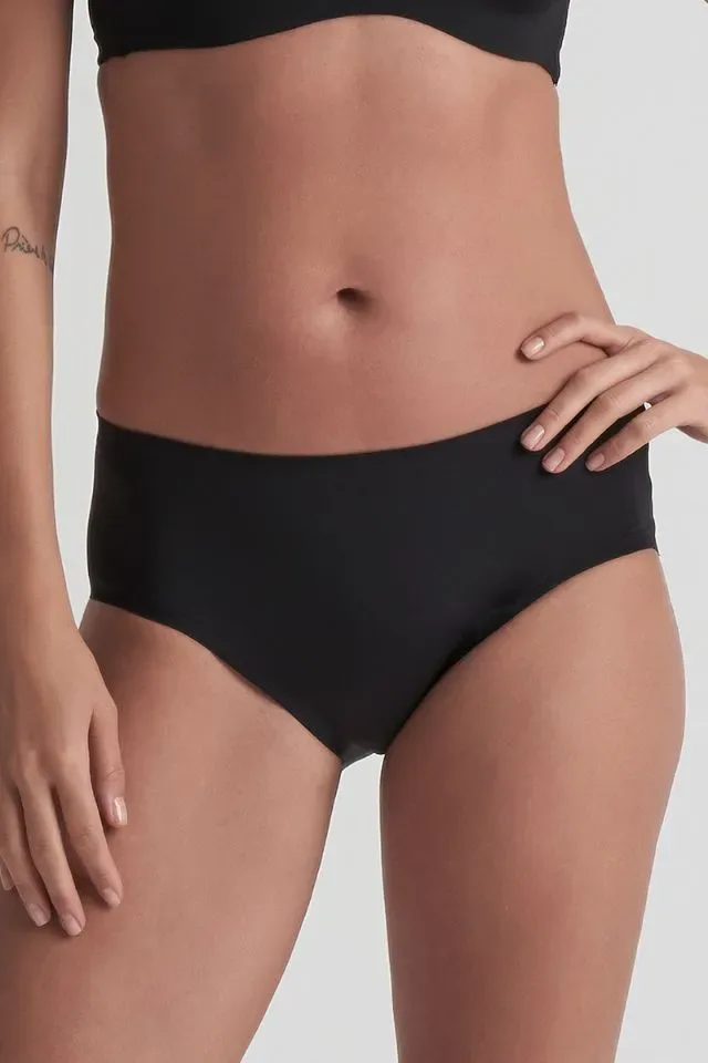 Bye Bra Period Hipster: Naadloos, Zwart ( Menstruatieslip ) ( BYE.10 )