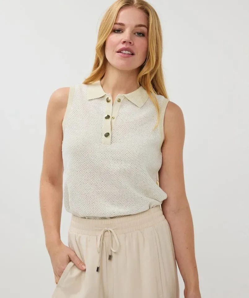 Esqualo Polo top: Light Stone ( ESQ.295 )