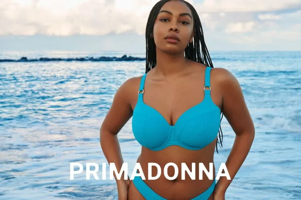 Prima Donna Swim Bikini: Kochi, Sea Breeze, Hartvorm voorgevormd, midi slip ( PDO.344 )