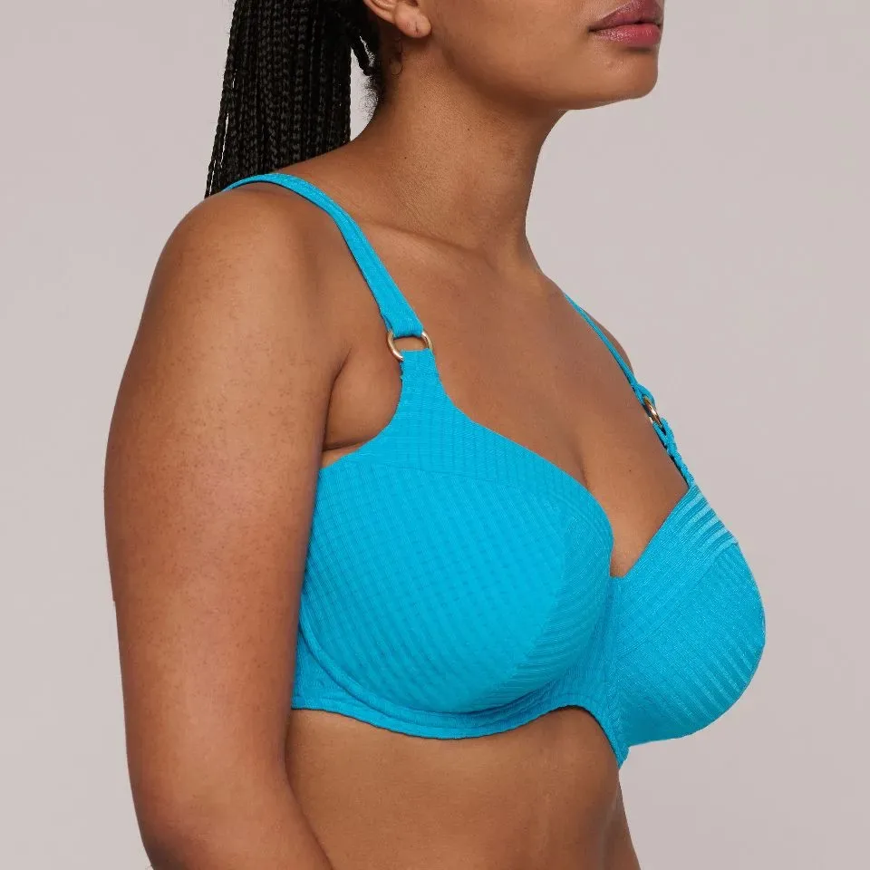 Prima Donna Swim Bikini: Kochi, Sea Breeze, Hartvorm voorgevormd, midi slip ( PDO.344 )