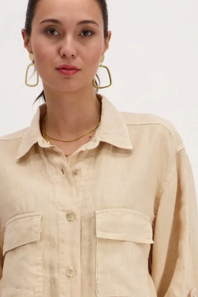 Signe Nature Bloes / blazer: Beige, Linnen ( Signe.1285 )