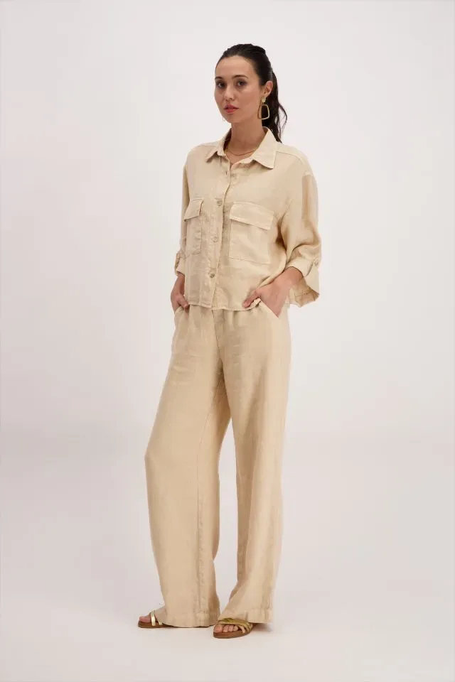 Signe Nature Bloes / blazer: Beige, Linnen ( Signe.1285 )