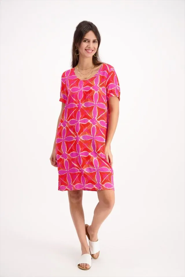 Signe Nature Kleed: Rood / Lila ( Signe.1286 )
