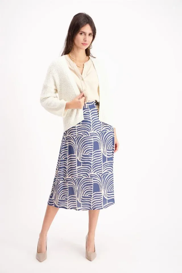 Signe Nature Cardigan met 3/4 mouw, Ecru ( Signe.1288 )