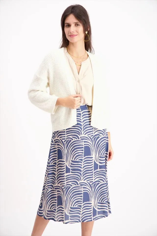 Signe Nature Cardigan met 3/4 mouw, Ecru ( Signe.1288 )