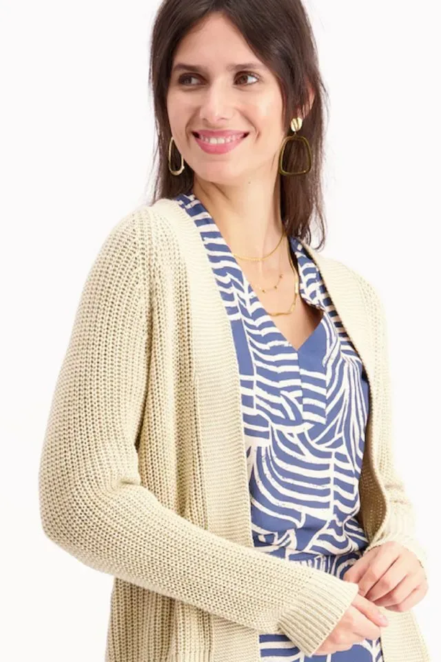 Signe Nature Cardigan: Beige ( Signe.1295 )