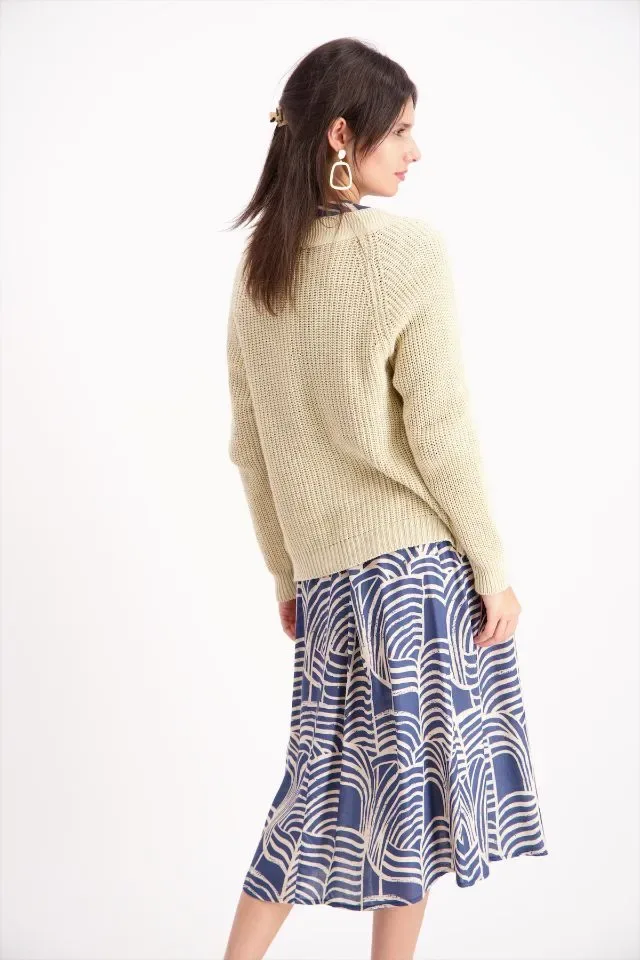Signe Nature Cardigan: Beige ( Signe.1295 )