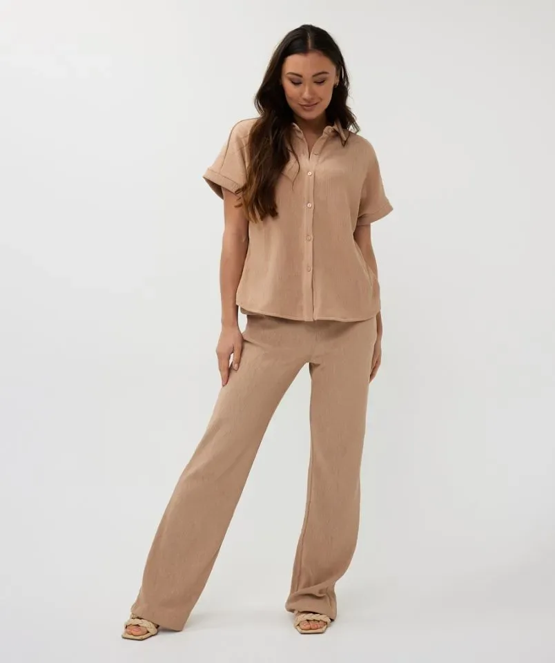 Esqualo Bloes : Light Sand, structuur stof ( ESQ.299 )