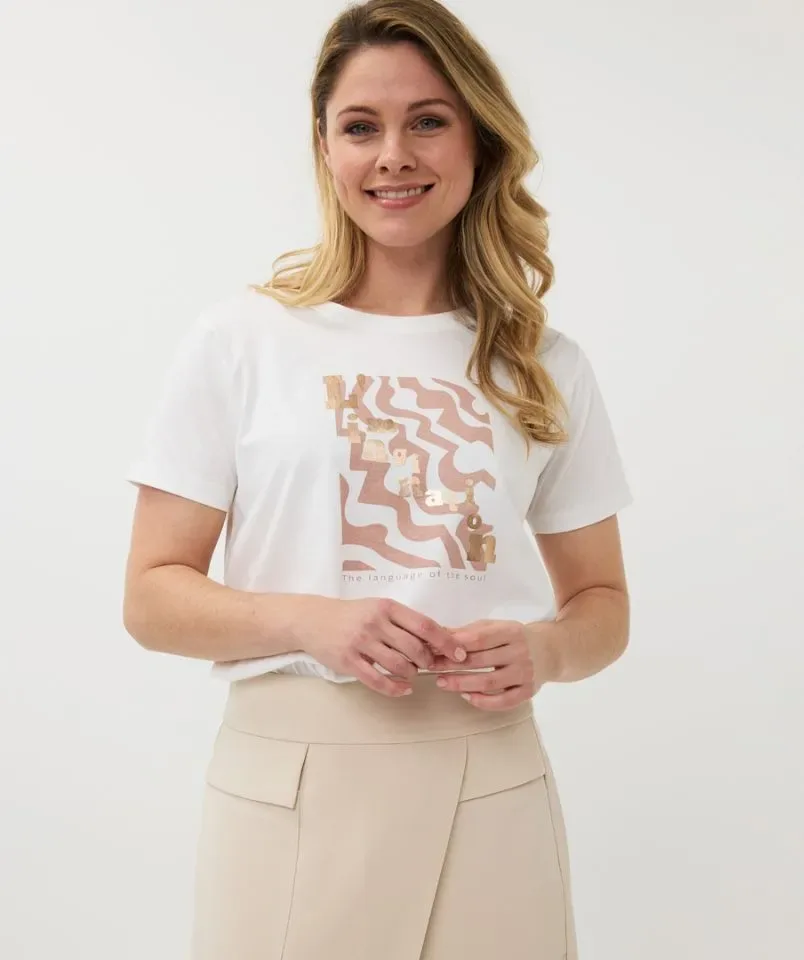Esqualo Shirt korte mouw, Folie print ( ESQ.302 )