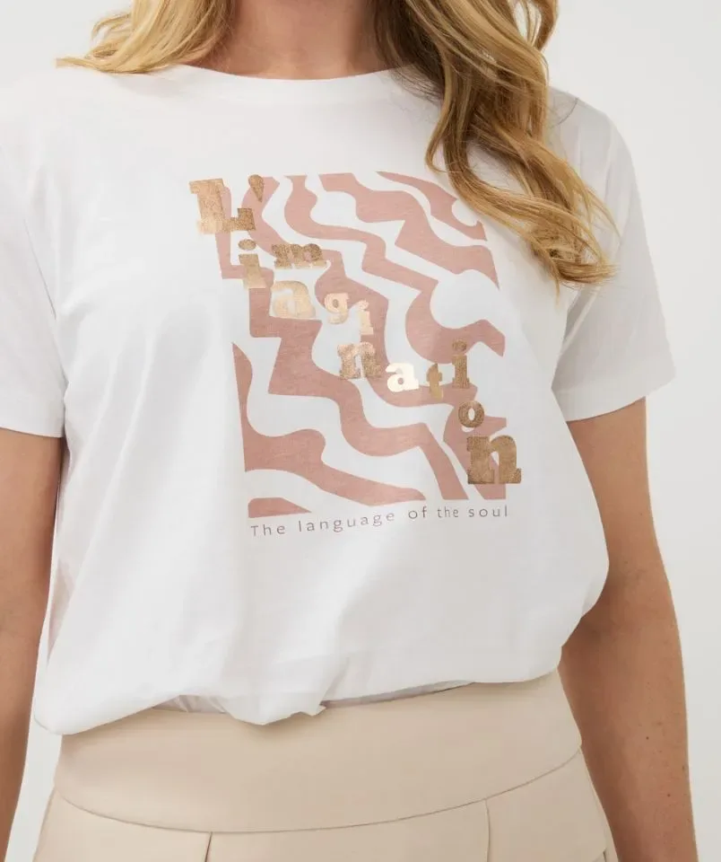Esqualo Shirt korte mouw, Folie print ( ESQ.302 )