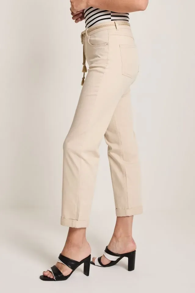 Para Mi dames broek: Bowie, Color Denim, Beige ( PARA.350 )