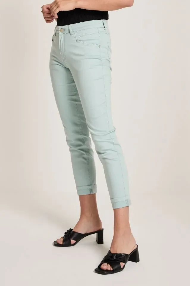 Para Mi dames broek: Bowie, Color Denim, Dusty Blue ( PARA.351 )