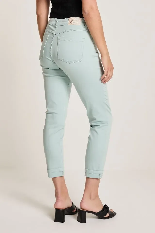 Para Mi dames broek: Bowie, Color Denim, Dusty Blue ( PARA.351 )