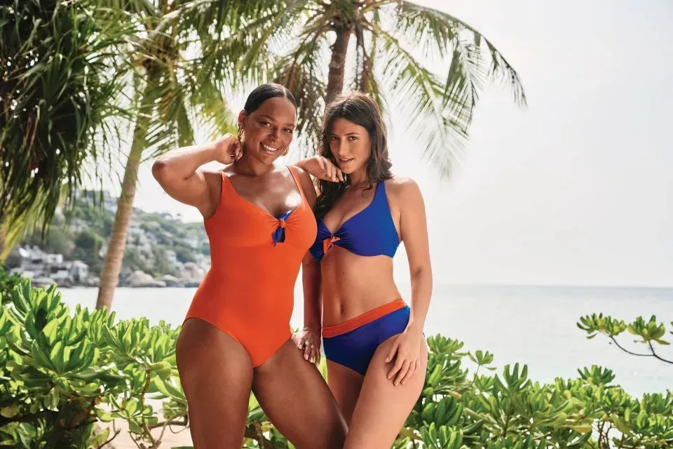 Anita Badpak Reversible: Blauw / orange ( ani.426 )