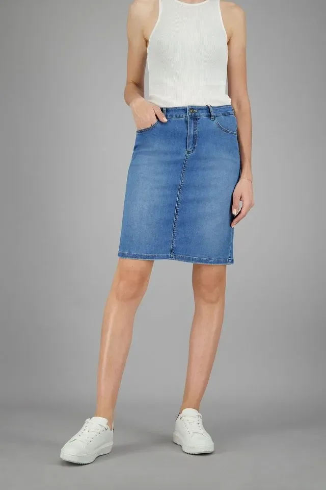 Gardeur Jeans rok: Hedi550, Jeans blauw ( GAR.10 )