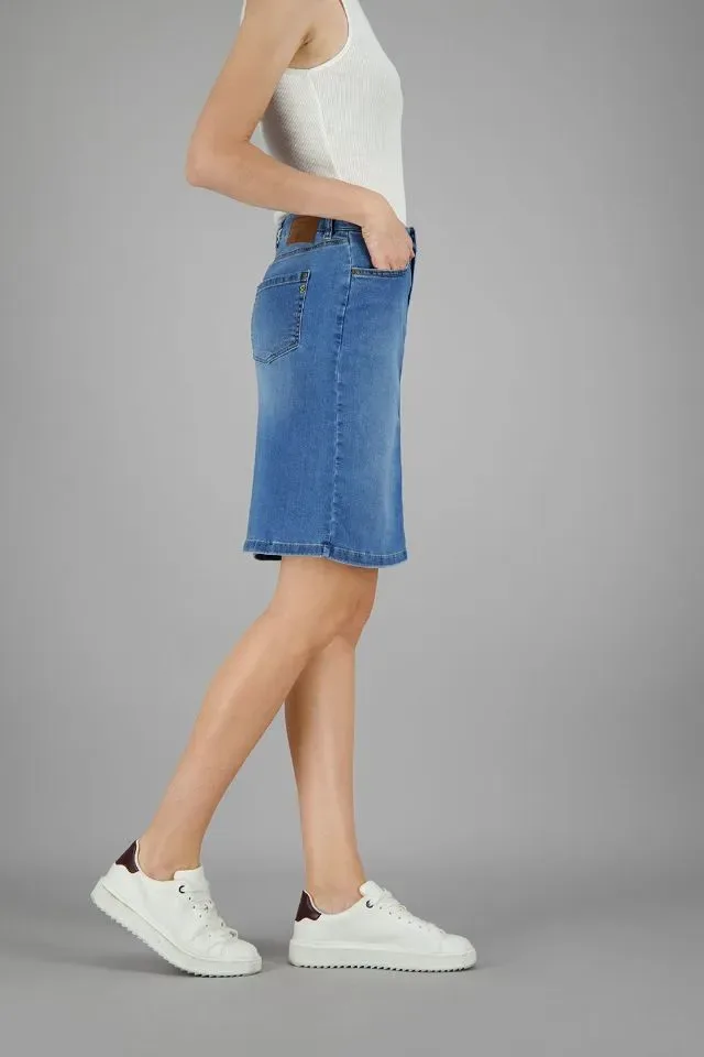 Gardeur Jeans rok: Hedi550, Jeans blauw ( GAR.10 )