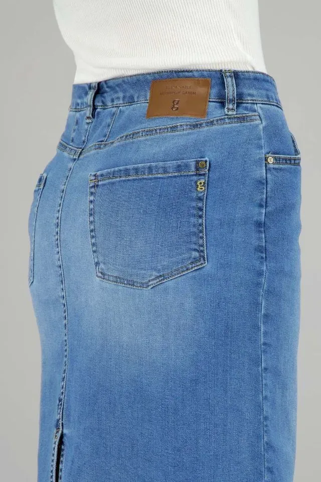 Gardeur Jeans rok: Hedi550, Jeans blauw ( GAR.10 )