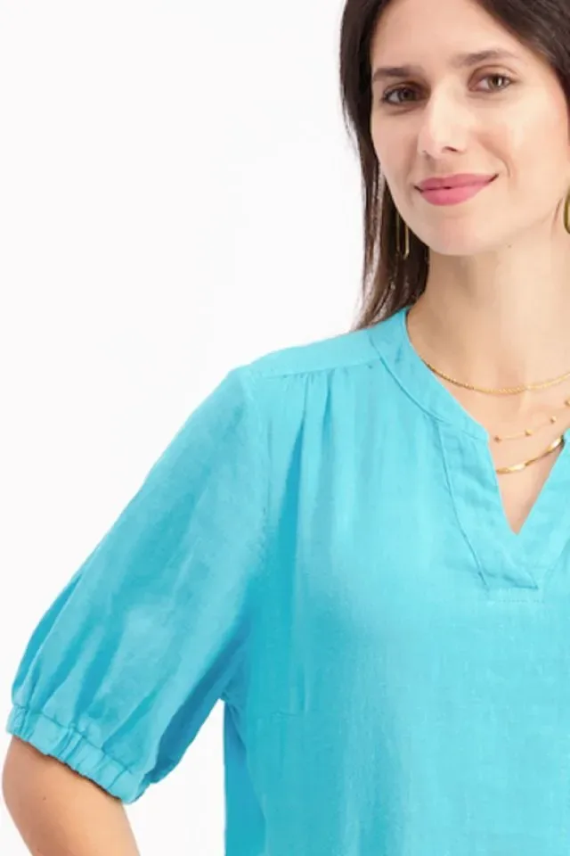 Signe Nature Kleed: Linnen, Blauw ( Signe.1304 )
