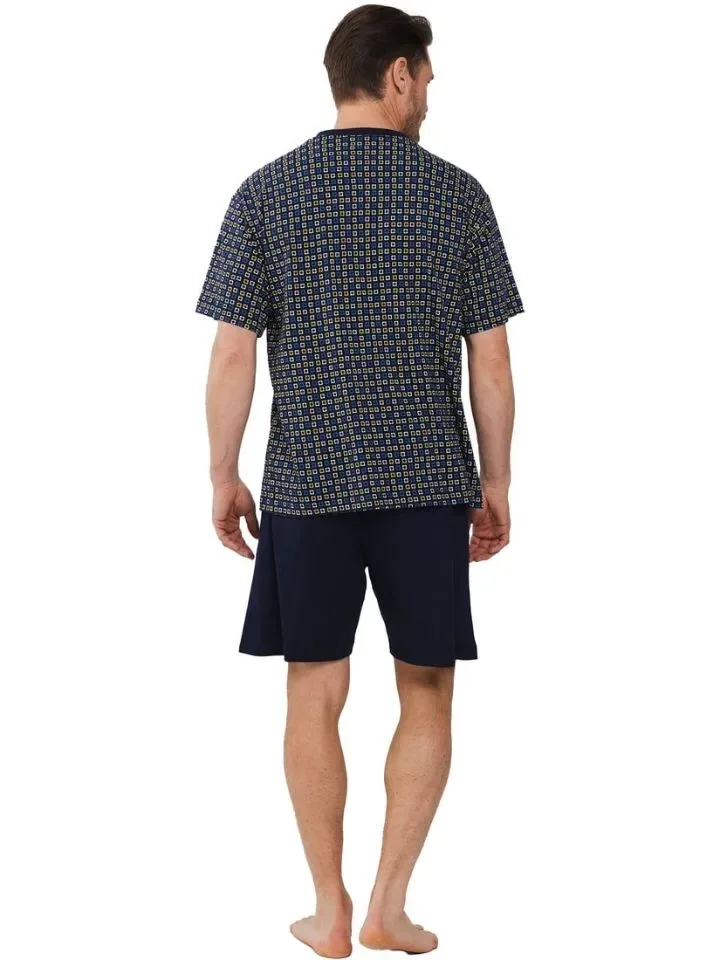 Pastunette / Robson Heren Pyjama: multi color, korte broek ( PAs.71 )