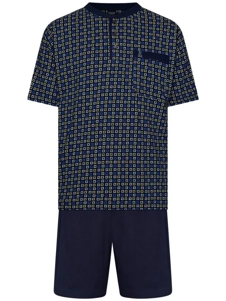 Pastunette / Robson Heren Pyjama: multi color, korte broek ( PAs.71 )