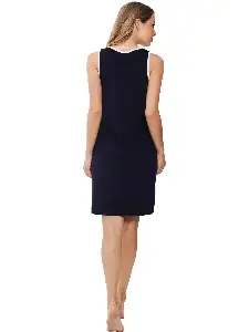 Pastunette ( Rebelle ) nachthemd / beach dress: Badstof, Donker Blauw ( PAS.77 )