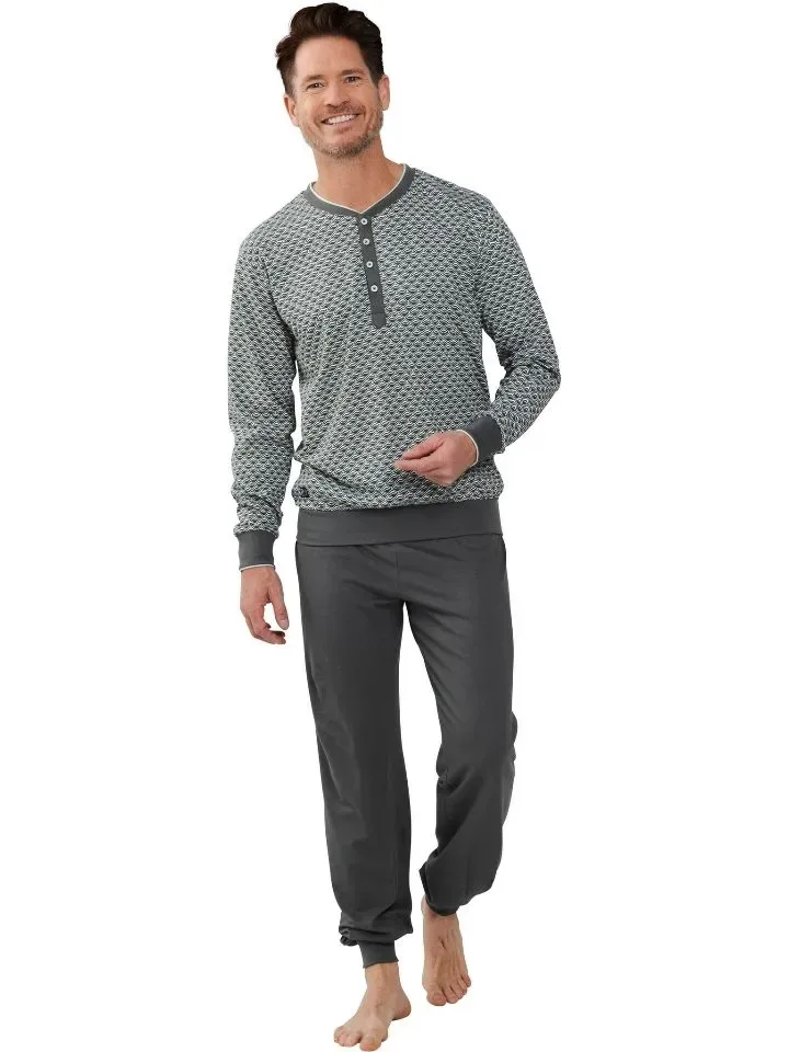 Pastunette Heren Pyjama: Groen, 100% Katoen ( PAS.79 )