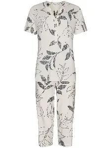 Pastunette Premium Dames pyjama: Ecru gebloemd ( PAS.80 )