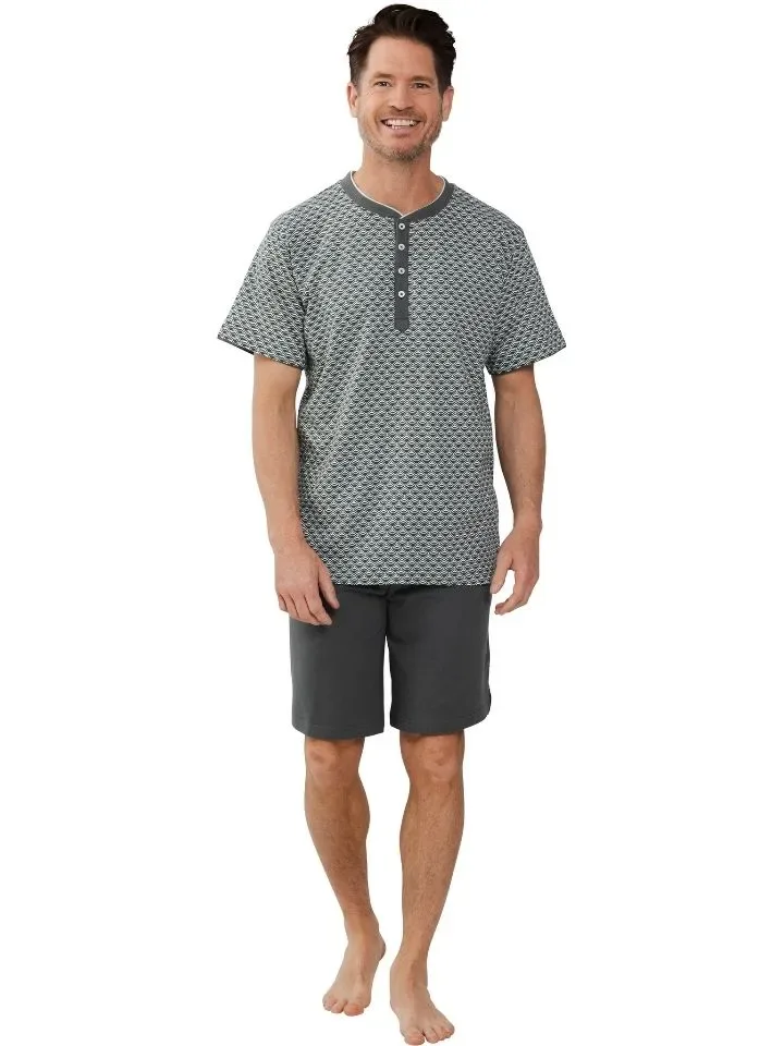 Pastunette heren pyjama: Groen, Korte mouw met short ( PAS.82 )