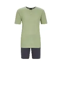 Ringella Pyjama Heren: Groen, Korte mouw + short  RIN.551