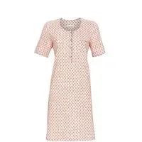 Ringella nachthemd dames: Pastel Roze, korte mouw, modal katoen ( RIN.563 )
