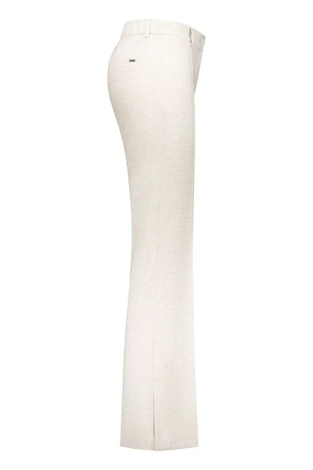 Gardeur Broek: Zaria3, pied des poules, Beige ( GAR.11 )