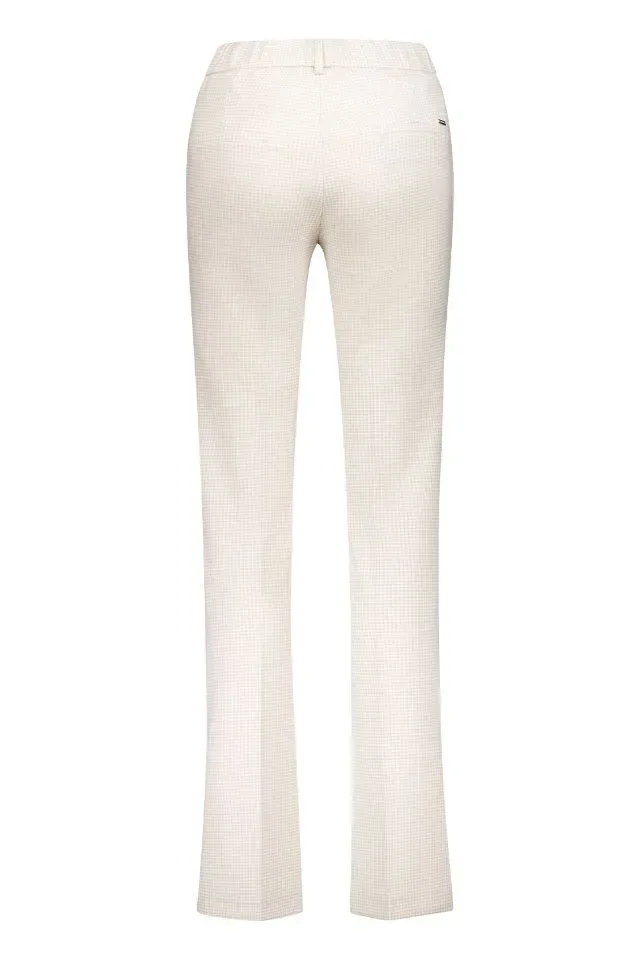 Gardeur Broek: Zaria3, pied des poules, Beige ( GAR.11 )