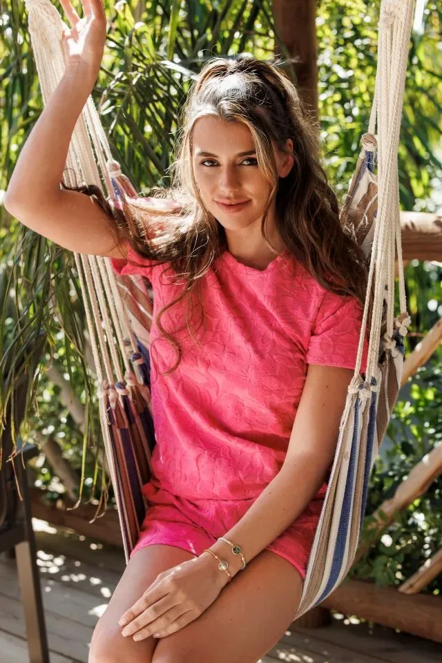 Pastunette Rebelle Dames Pyjama: Roze, Terry badstof ( zomerse badstof ) ( PAS.89 )