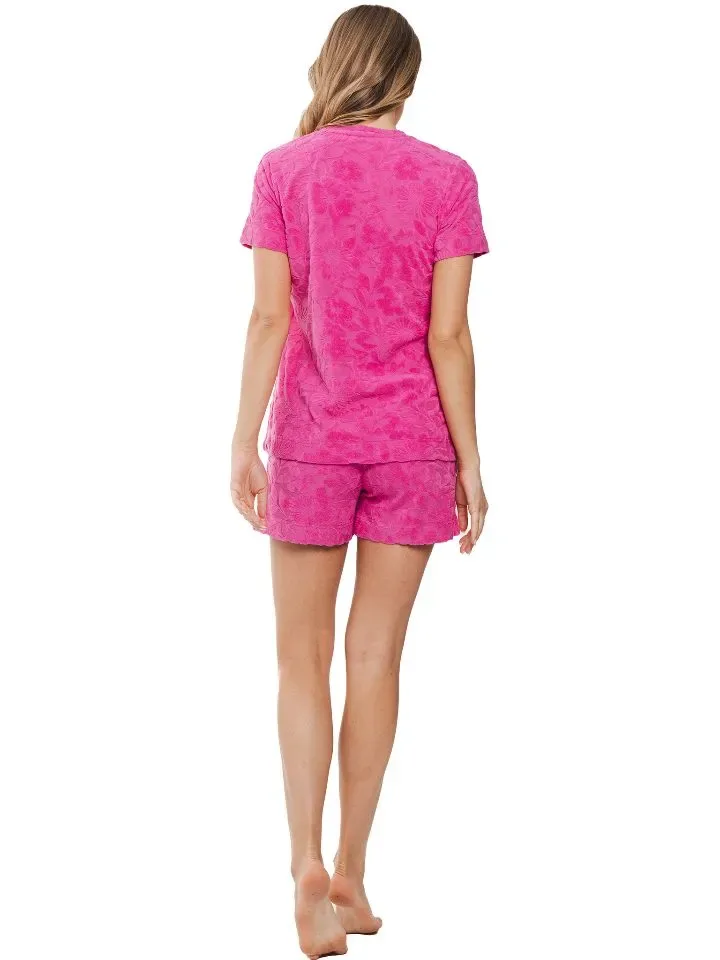 Pastunette Rebelle Dames Pyjama: Roze, Terry badstof ( zomerse badstof ) ( PAS.89 )