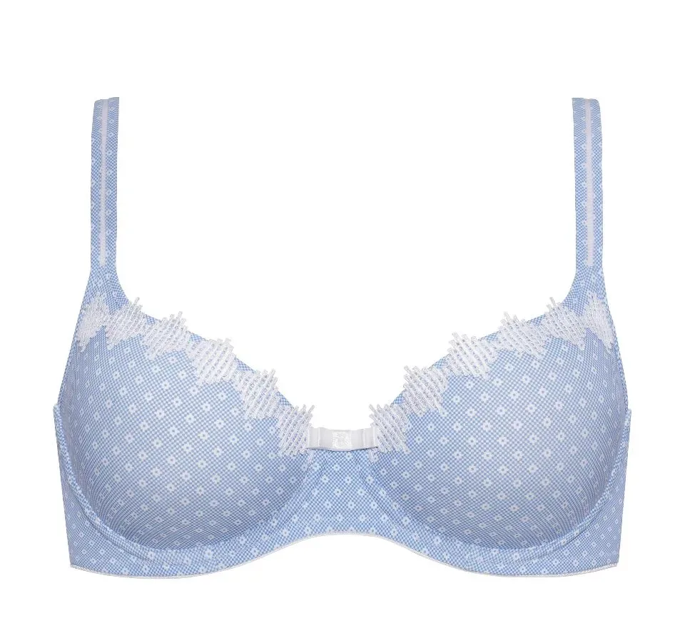 Dacapo Voorgevormde BH: Santorin, Blauw / wit, europese maten 5 dac.326 / DAC.327