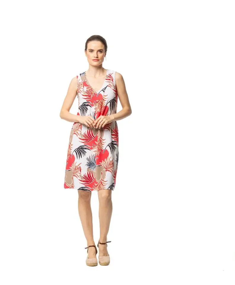Egatex dames Zomerkleed: gebloemd, zonder mouwen ( EGA.460 )