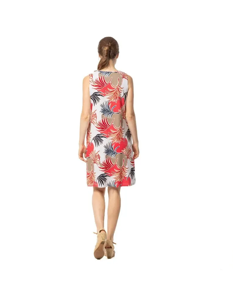 Egatex dames Zomerkleed: gebloemd, zonder mouwen ( EGA.460 )