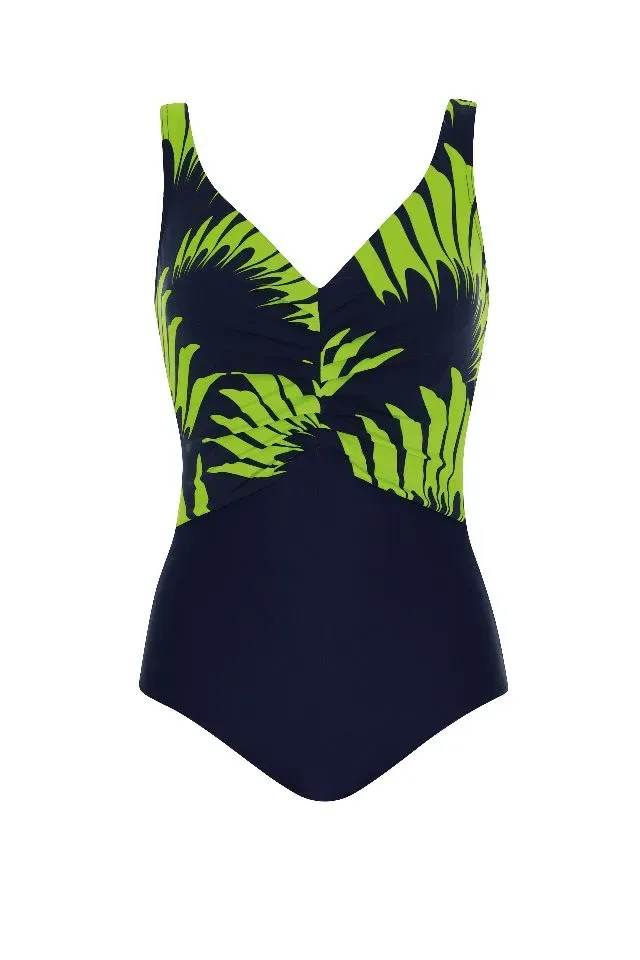 Sunflair badpak: Blauw / groen, tot maat 54 ( SUNF.183 )