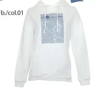 Olympia training sweater met kap: wit ( SUNF.171 )