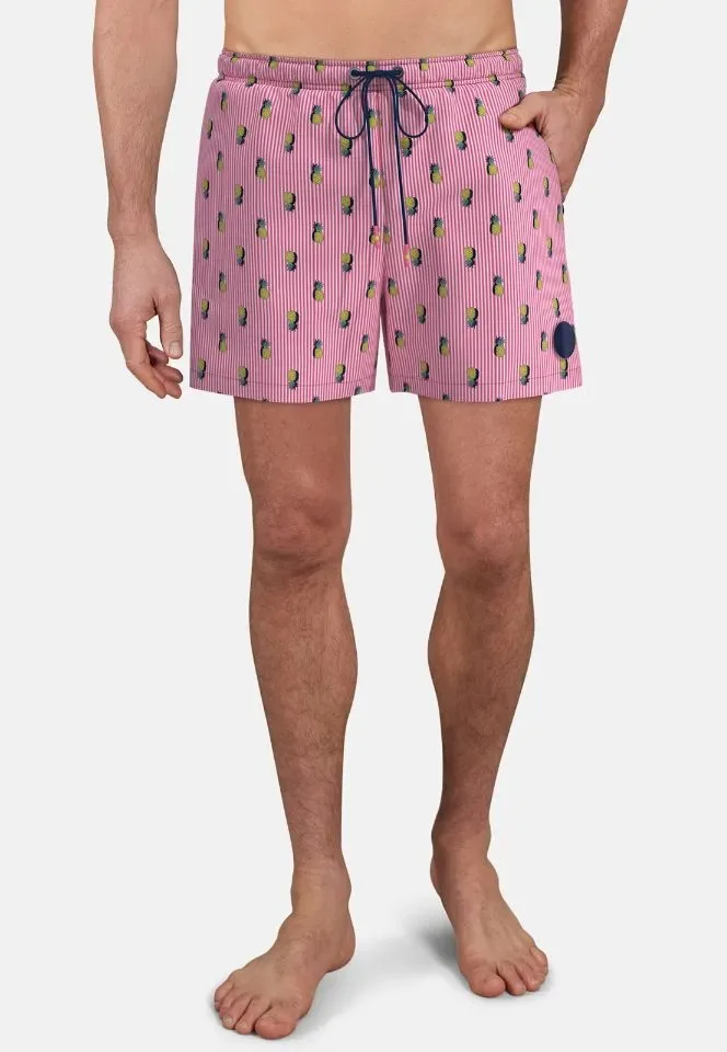 Ceceba Zwem short Heren: Rood / Wit , Ananas ( los model )  cec.40
