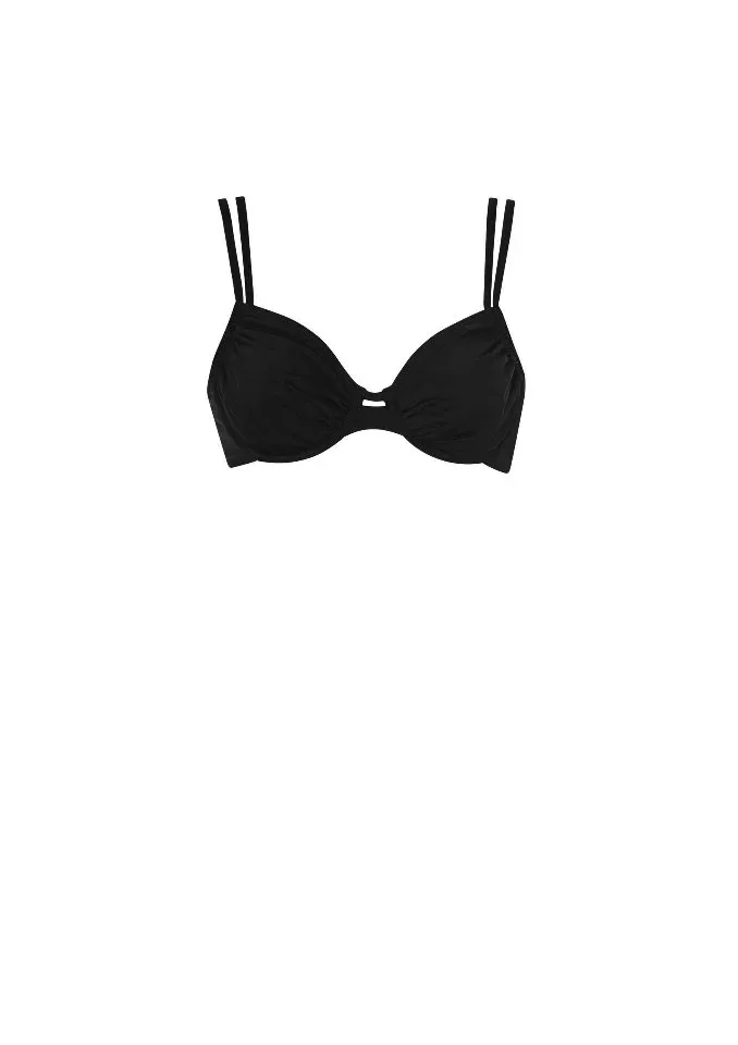 Sunflair Bikini Top: Zwart, NIET voorgevormd ( color up collection), cup verstelbaar ( Sunf.205 )