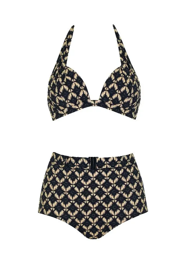 Opera ( Sunflair ) Bikini: bruin geprint, hoge taille slip ( Sunf.206 )