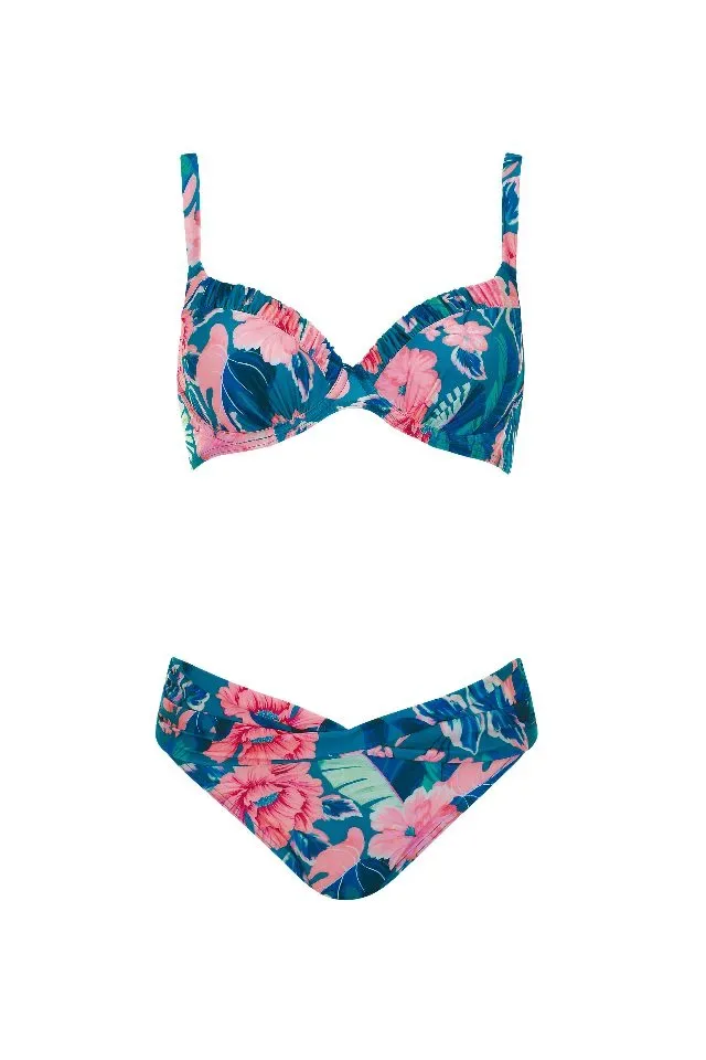 Sunflair bikini: blauw / roze, voorgevormd ( SUN.65 )