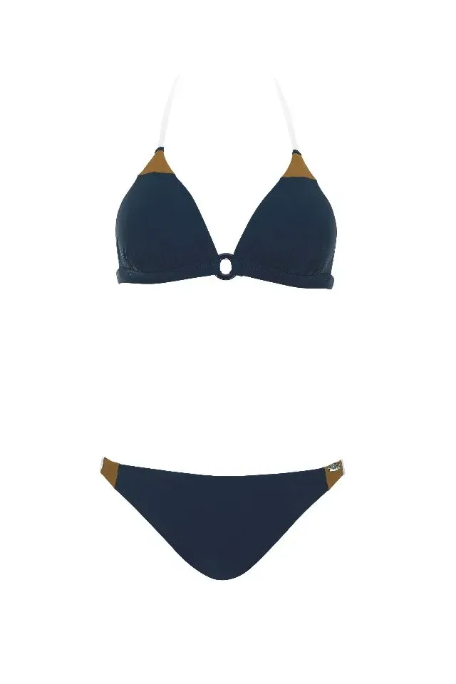 Sunflair Bikini: Blauw, halter model + mini slip  SUNF.208