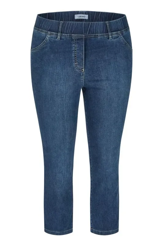 KJ Brand Jeansbroek: 7/8 lengte, Jenny, elastiek in de lenden ( BRA.330 )