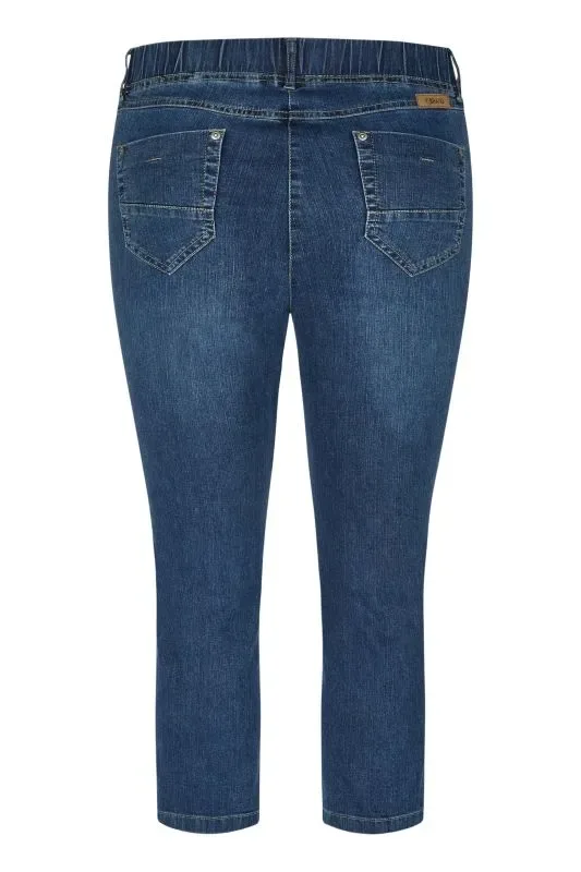 KJ Brand Jeansbroek: 7/8 lengte, Jenny, elastiek in de lenden ( BRA.330 )