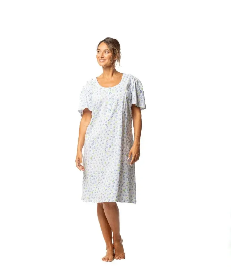 Egatex nachthemd: klassiek model, korte mouw, 100% Katoen ( EGA.465 )